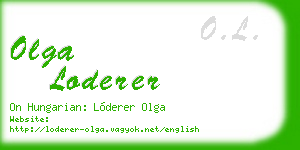 olga loderer business card